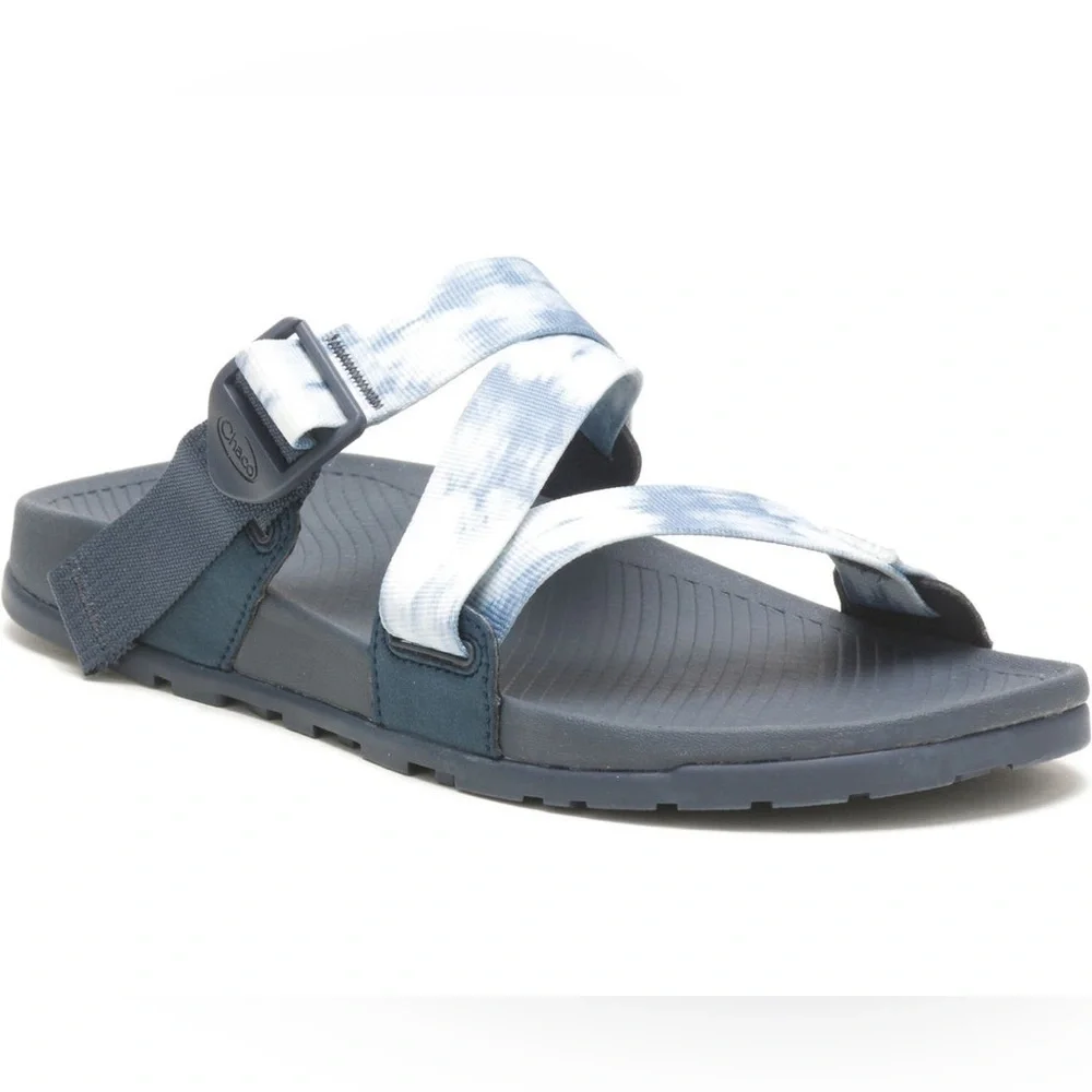 NWT Chaco Lowdown Slide Sandals Faded Blue Fog Adjustable Strap Size 12